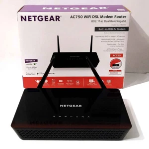 Modem Router NETGEAR AC750 (D6000) DSL WiFi AC750 802.11 ac Dual Band Gigabit - Foto 1 di 1