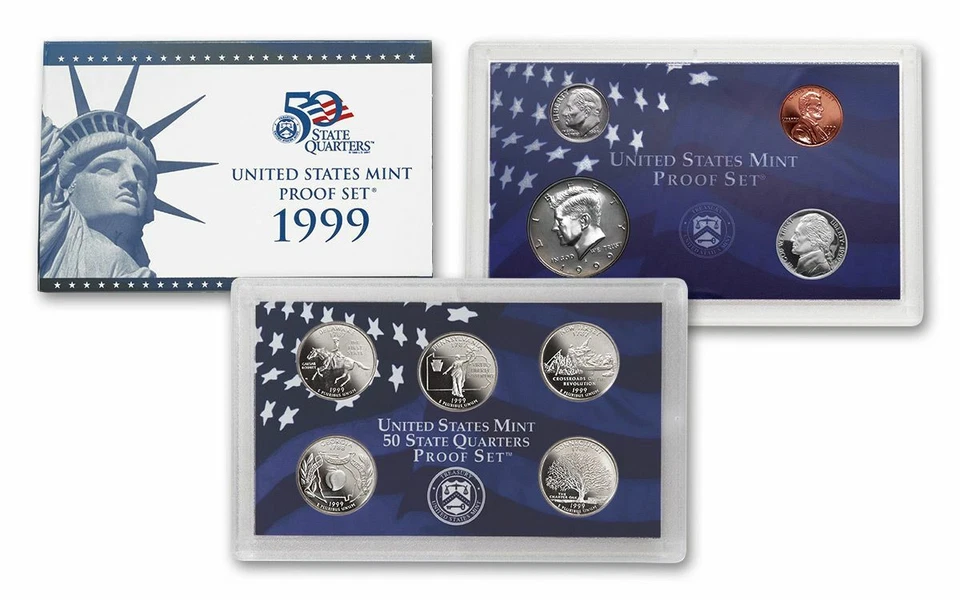 1999 US Mint Proof Set Original Government Packaging - Image 1 of 1