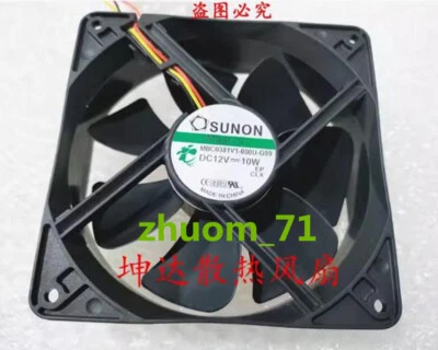 1PC SUNON MBC0381V1-000U-G99 12V 10W 12038 Three line cooling fan - Image 1 of 4