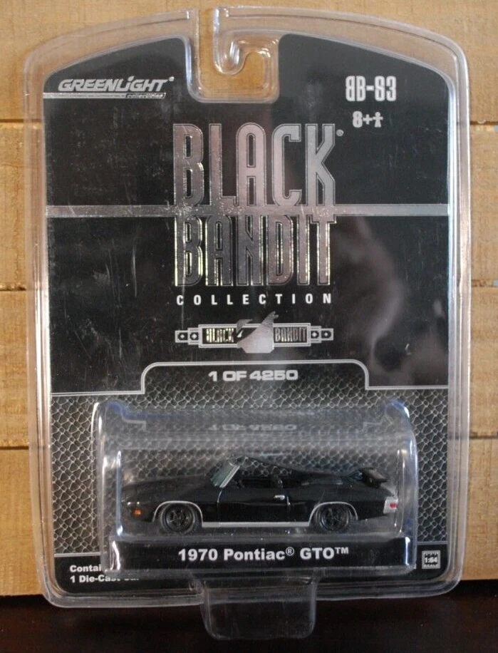 GREENLIGHT 1/64 DIECAST CAR 1971 PONTIAC GTO BLACK BANDIT 1 OF 4250 EDT ©2009 - Image 1 of 1