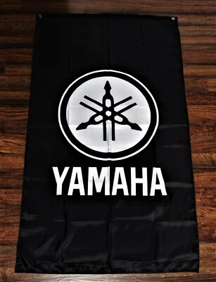 Bandera Yamaha Equipo de Carreras Motocicleta Moto GP Vertical Hombre Cueva XZ Foto 1 de 4