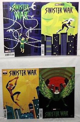 SINISTER WAR #1 - 4 | Jeffrey Veregge Variant Cover Set | Spider-Man | Marvel - Image 1 of 4