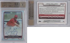 2012 Bowman Chrome Prospects Refractor /500 John Hellweg BGS 9.5 GEM MINT Auto