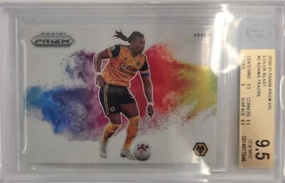2020 Panini Prizm Premier League Adama Traore Color Blast #2 SSP BGS 9.5 - Image 1 of 2