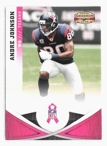 2011 Panini Gridiron Gear Andre Johnson #/250 Breast Cancer Pink SP Texans - Picture 1 of 2