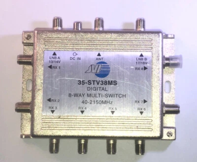 JVI 35-STV38MS Satellite Digital 8 Way Multi Switch 40-2150MHz-TESTED-SHIP N 24H - Image 1 of 4
