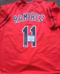 Jose Ramirez Signed Custom Red Jersey Beckett - Picture 1 of 2