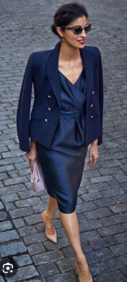 Nordstrom Signature Caroline Issa Sheath Dress Wool  Silk Refined Quiet Luxury~4 - Image 1 of 4