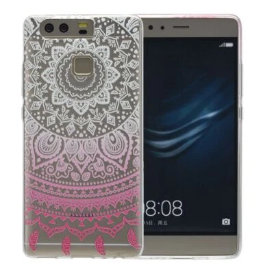 Huawei P9 Custodia Cover per Cellulare Protezione Protettiva Henna Bumper Bianco - Immagine 1 di 4