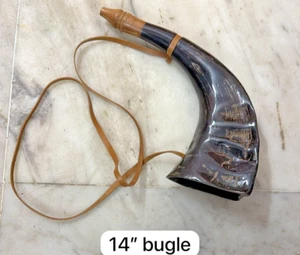 Viking War Horn 14" Battle Trumpet Crafted from Authentic Bull Horn - Picture 1 of 2