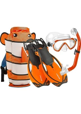 HEAD Sea Pals Niños Snorkel Set Máscara Aletas Parte Superior Seca Snorkel con Bolsa de Equipo de Viaje Foto 1 de 4