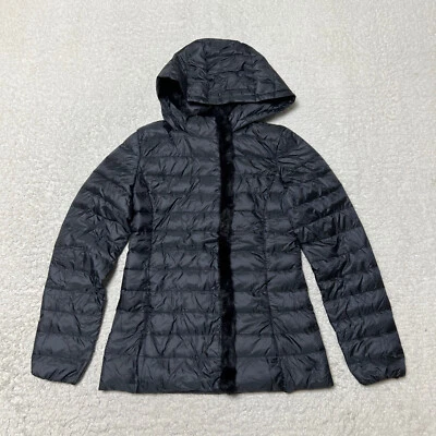 Chaqueta Cole Haan Signature Mujer Extra Pequeña Negra Plumón Hinchado Parka Ligera Foto 1 de 4