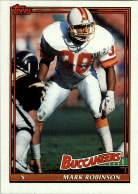 1991 Topps NFL Mark Robinson #496 - Image 1 of 2