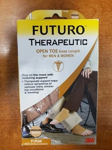Futuro Open Toe Knee Length Stockings Firm Compression Medium Beige (1057) - E7C - Picture 1 of 6