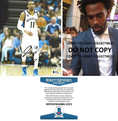 Mike Conley assinado Memphis Grizzlies basquete 8x10 foto prova Beckett certificado de autenticidade. - Imagem 1 de 4