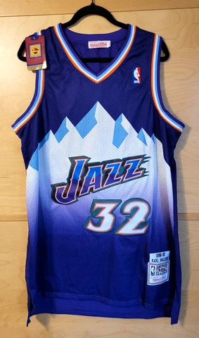 KARL MALONE Utah Jazz. Authentic Mitchell & Ness NBA Jersey =SIZE 52 NEW NWT= Cover