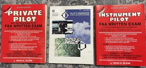Lot 3 Handbooks Gleim's Instrument & Private Pilot Written Exams FAA Areonautics - Picture 1 of 1