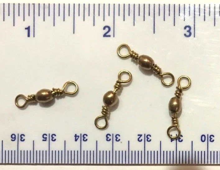 1000 Super Strong GT Brass Barrel Swivels size 7 (52 lb test) - Image 1 of 1