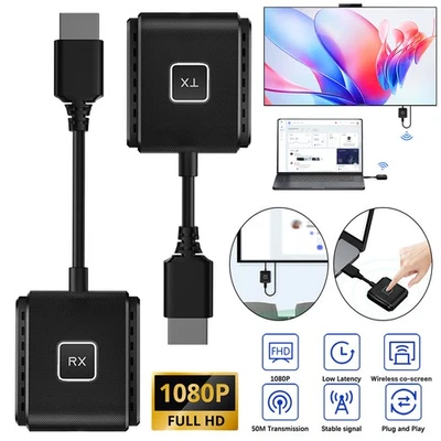 4K Wireless HDMI Transmitter & Receiver 1080P PC TV Audio Video HDMI Extender US - Image 1 of 4