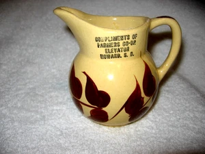 Watt Pottery Autumn Foliage 62 Pitcher, FARMERS CO-OP Elevator, NOW ONLY 59.00 - Picture 1 of 6