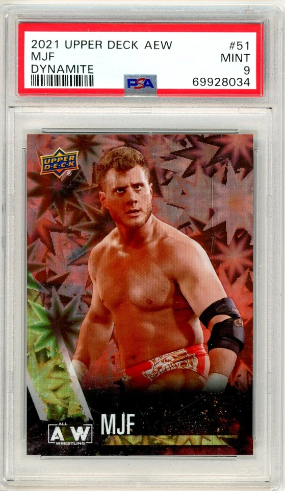 2021 Upper Deck UD AEW Wrestling First Edition MJF #51 Dynamite Parallel PSA 9 - Image 1 of 1