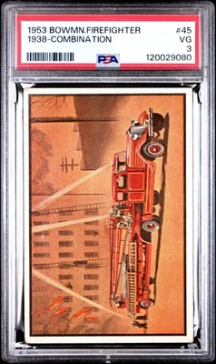 PSA 3-1953 Bowman Firefighter Card # 45 1938 Combination 🚒🚒🔥 ✅GradedGeekz Out - Image 1 of 3