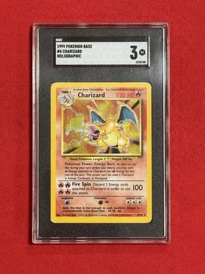 🔥 1999 Pokemon Base Set Charizard  - SGC Grade 3 - Mint / Near Mint 🔥 - Image 1 of 3