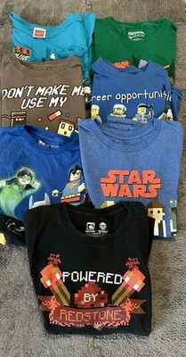 Lote de 5 camisetas talla grande/XL (14-16); Lego, Star Wars, Teenage Mutant Ninja Turtle Foto 1 de 4
