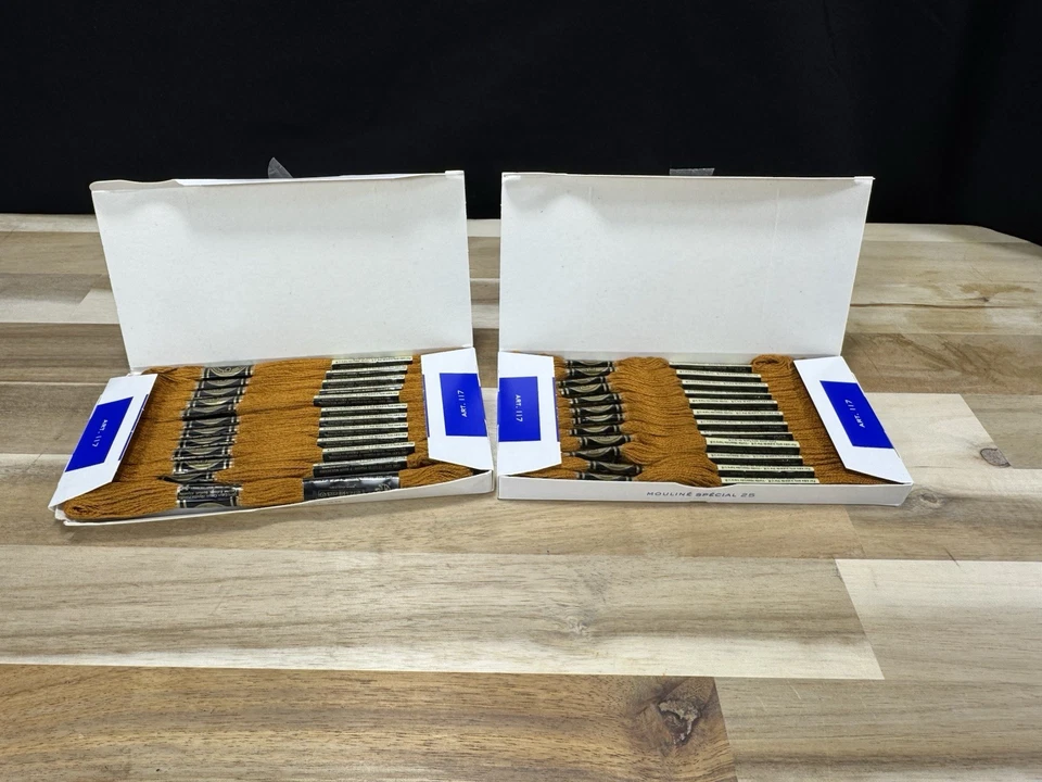 ✅2 Boxes ✅DMC 25 EMBROIDERY FLOSS ✅MOULINE ✅FRANCE ✅100% COTTON ✅#780 - Image 1 of 4