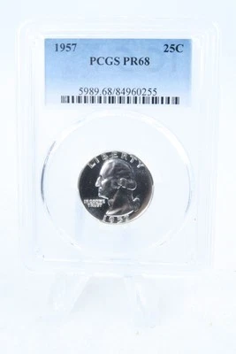 1957-P PCGS PR68 Washington Quarter Proof 25C - Image 1 of 2