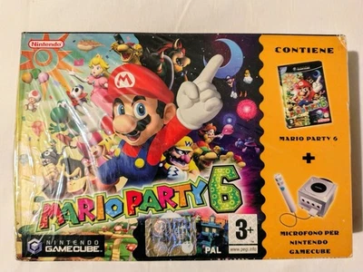 MARIO PARTY 6 - BIG BOX + MICROFONO - NINTENDO GAMECUBE - ITA - COMPLETO  - Immagine 1 di 4