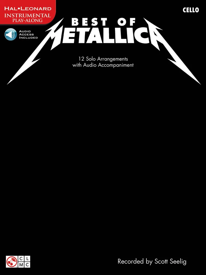 Best of Metallica Cello Solo Sheet Music Rock Songs Play-Along Book Online Audio - Image 1 of 1