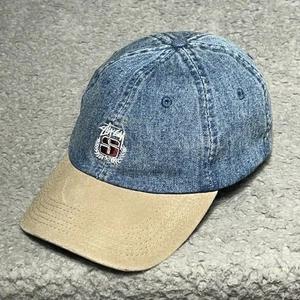 Sombrero de mezclilla/cuero Stussy vintage, escudo Stussy, ajustable - Imagen 1 de 12