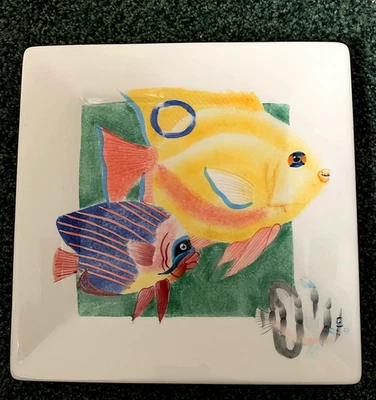 Placa Sakura Sea Colors 10 3/8" Cuadrada Usada en Excelente Condición ***Leer descripción*** Usada en Excelente Condición Foto 1 de 4