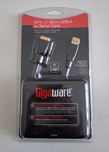 Gigaware 6FT USB-A to Serial Cable Connector New Sealed Free Shipping - Photo 1/5