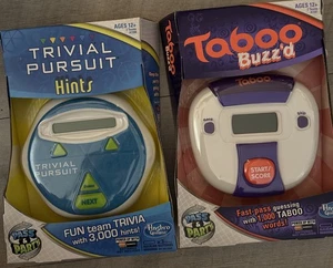 Electronic Game Taboo Buzz’d & Trivial Pursuit Hasbro Gaming Pass & Party - Picture 1 of 5