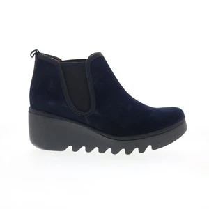 Fly London Byne BYNE349FLY-023 Womens Blue Suede Slip On Chelsea Boots 41 - Picture 1 of 8