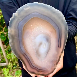 1,1 Pfund natürlicher Achat Achat Geode Platte/Scheibe Quarz Kristall Mineral Probe Reiki - Bild 1 von 20