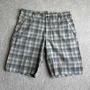 Lululemon 36 karierte Chino Commission Herrenshorts 10 "Innennaht Golf - Bild 1 von 4