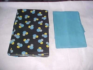 4.5 YARD BLACK Blue LOVELY Fabric MATERIAL For DRESS Outfit Sewing CRAFT PROJECT - Picture 1 of 3
