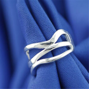 925 Sterling Silver Plated Women/Men NEW Fashion Ring Gift SIZE OPEN H205