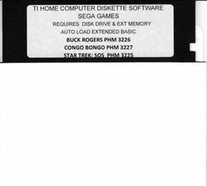 TI-99/4A SEGA GAMES ON A 5.25 FLOPPY DISK - Picture 1 of 1