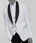 $360 Alfani Men's White Slim-Fit Floral Tuxedo Blazer Suit Coat Jacket Size 42S