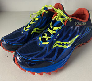 Saucony Peregrine 4.0 Running Shoes RUN ANYWHERE Trail Hydramax 11 1/2 Neon
