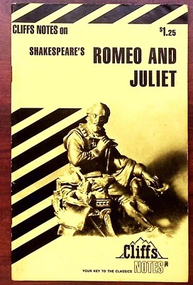 1960 CLIFFS NOTES ON SHAKESPEARE'S ROMEO AND JULIET EXCELLENT COND   B1689 - Image 1 of 4