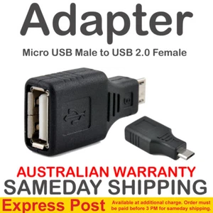 Micro USB Male to USB 2.0 Female Adapter Converter Connector Tablet PC Tab OTG - Picture 1 of 4