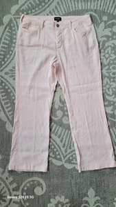 NYDJ Not Your Daughter's Linen Blend Pink Size 12p LiftXTuck Technology Pants - Picture 1 of 7