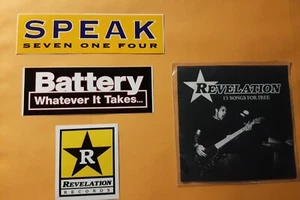 Rare Vintage REVELATION RECORDS 13 SONGS SAMPLER & 3 stickers Battery Speak - Picture 1 of 10