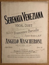 Spartito musica1895-SERENATA VENEZIANA- di Angelo Mascheroni.