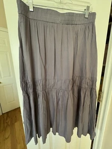 Sweet Salt Tiered Skirt Gray/Lavender Wm Sz XL Slip On Elastic Waist Gypsy Boho - Bild 1 von 4